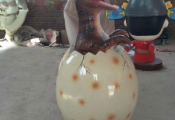 店门口恐龙蛋雕塑