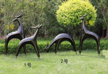 景观小鹿雕塑精选，街道标识，抽象小鹿雕塑指用