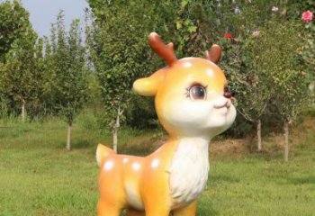 小鹿雕塑定价，彩绘工艺，卡通小鹿雕塑制作