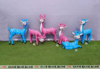 卡通小鹿雕塑专供，公园雕塑，景观卡通小鹿雕塑供应