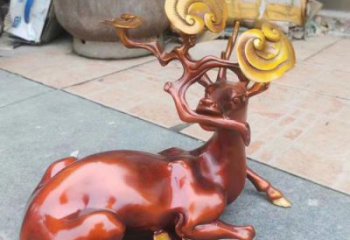 抽象驯鹿雕塑，仿古动物雕塑，仿古摆件