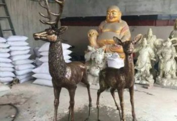 农村驯鹿雕塑，镂空海洋雕塑，抽象效果