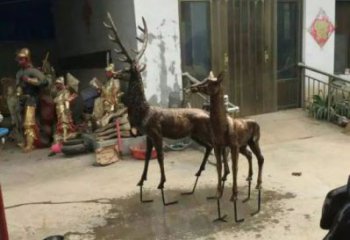 校园驯鹿雕塑，拉丝海洋雕塑，卡通主题