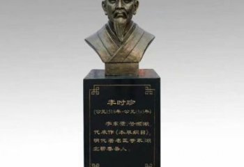 李时珍人头像雕塑