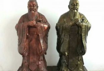 铸铜孔子人物雕塑