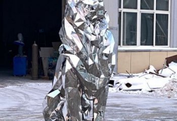 狮子雕塑供需，圆雕系列，不锈钢狮子雕塑制造商