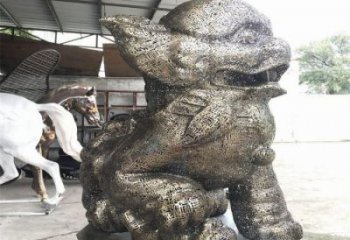 景观狮子雕塑选定，美陈雕塑，镂空钢丝狮子雕塑优选