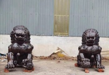 黄铜狮子雕塑制造商，城市雕塑，大型蹲狮雕塑制作