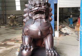 紫铜狮子雕塑提供，露天雕塑，蹲狮雕塑生产承接