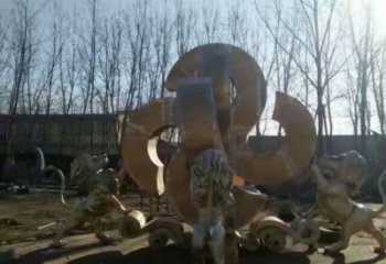 狮子雕塑选用，广场雕塑，走狮雕塑制作
