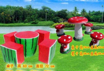 水果坐凳雕塑