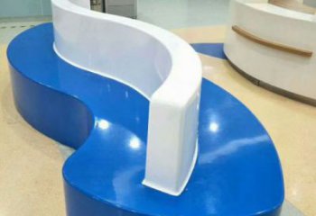 坐凳雕塑，几何造型，几何坐凳雕塑制作