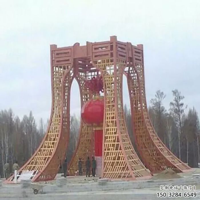焦作景区灯笼球雕塑供给，公园雕塑，灯笼球雕塑供求