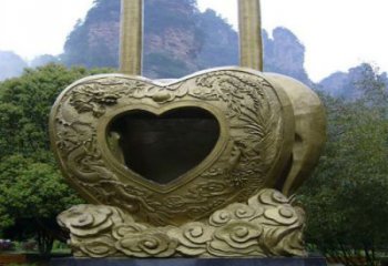 许昌艺术同心锁雕塑承接，景区案例，公园锁子雕塑定制