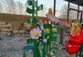 大兴安岭茉莉花雕塑订做，城市雕塑，不锈钢茉莉花雕塑厂
