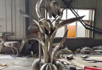 松北木棉花雕塑制造商，城市雕塑，不锈钢木棉花雕塑厂家