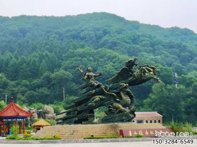 辽源夸父逐日雕塑，铸铜神话人物雕塑