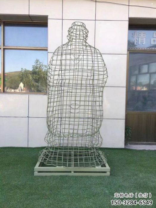 宜春镂空孔子雕塑订做，景区雕塑，铁艺古代人物雕塑定价