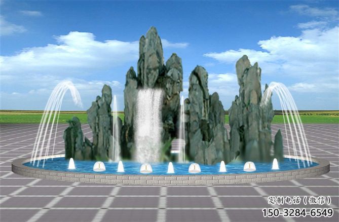 玉泉电影变频喷泉雕塑，水景喷泉雕塑承接