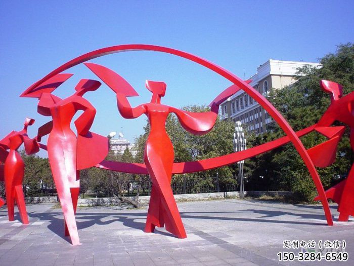 西夏扭秧歌雕塑,民俗舞蹈雕塑,不锈钢抽象音乐人雕塑 西夏扭秧歌雕塑,民俗舞蹈雕塑,不锈钢抽象音乐人雕塑