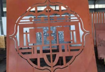 葫芦岛镂空景墙雕塑，耐候钢镂空工艺设计