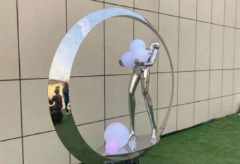 阿拉善盟仙子雕塑展品，公园小品，景观圆环仙子雕塑生产商