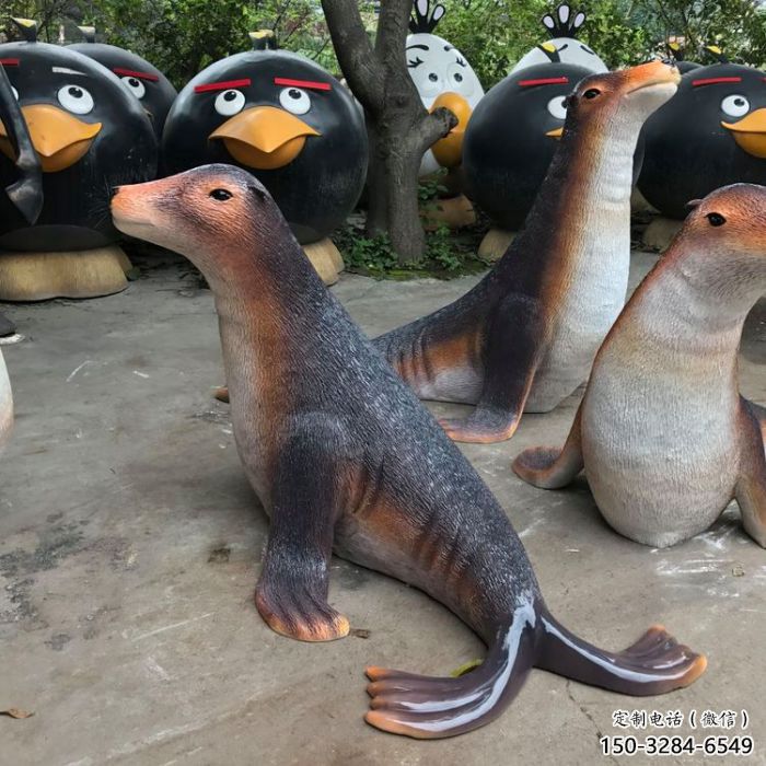 西夏园林海豹雕塑