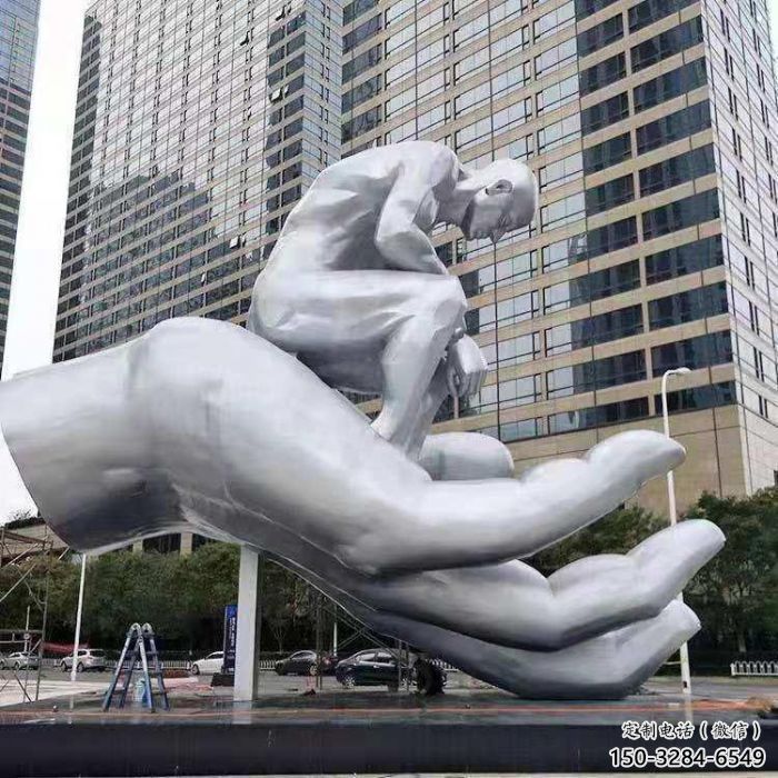 烟台沉思者雕塑,景观雕塑,手托人物雕塑厂家提供 烟台沉思者雕塑,景观雕塑,手托人物雕塑厂家提供