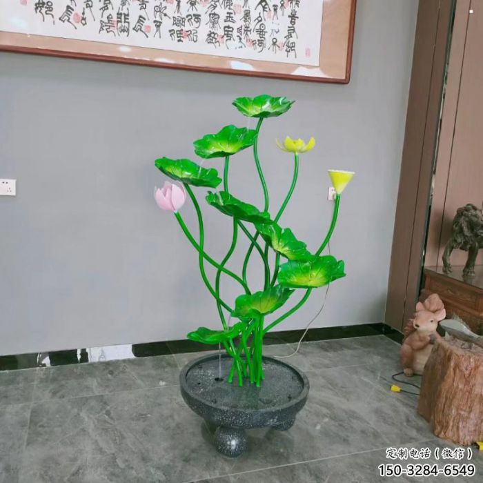 商洛荷花雕塑异型优选，城市装饰，展示荷花雕塑定做