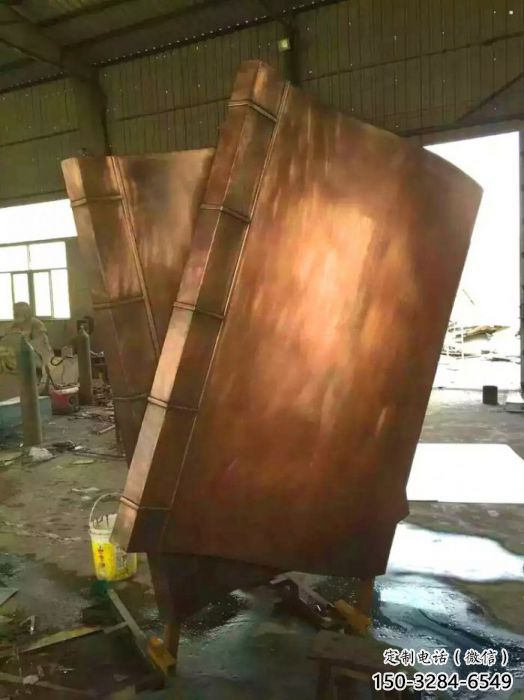 碑林铸铜书籍供应，街景小品，铜书籍雕塑厂家优价