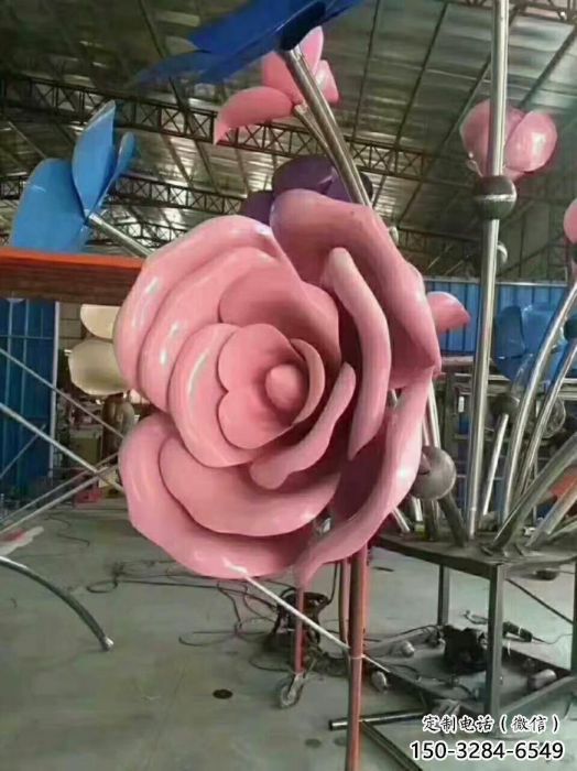攀枝花牡丹花雕塑工厂优选，城市装饰，牡丹花花朵雕塑供给