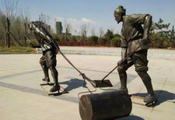 黄南民俗农夫雕塑