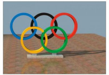 阳泉五环不锈钢雕塑，现代景观摆件，烤漆工艺制作