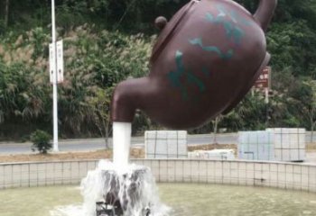 杏花岭小区天壶标志雕塑，多彩艺术，天壶雕塑生产厂家