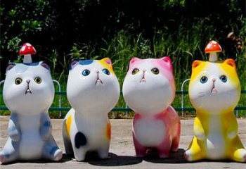 乌鲁木齐房地产猫咪雕塑，仿古动漫雕塑，公园动物制造