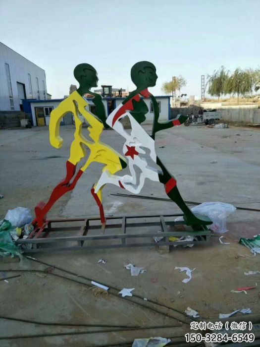 余杭赛跑雕塑,镂空工艺制作,不锈钢烤漆体育人物雕塑 余杭赛跑雕塑,镂空工艺制作,不锈钢烤漆体育人物雕塑