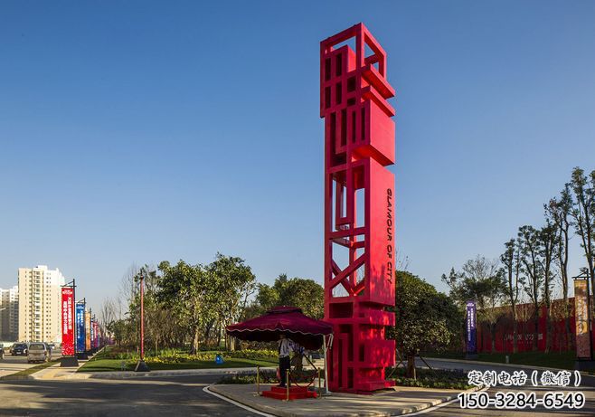 涪陵住宅小区精神堡垒雕塑 涪陵住宅小区精神堡垒雕塑