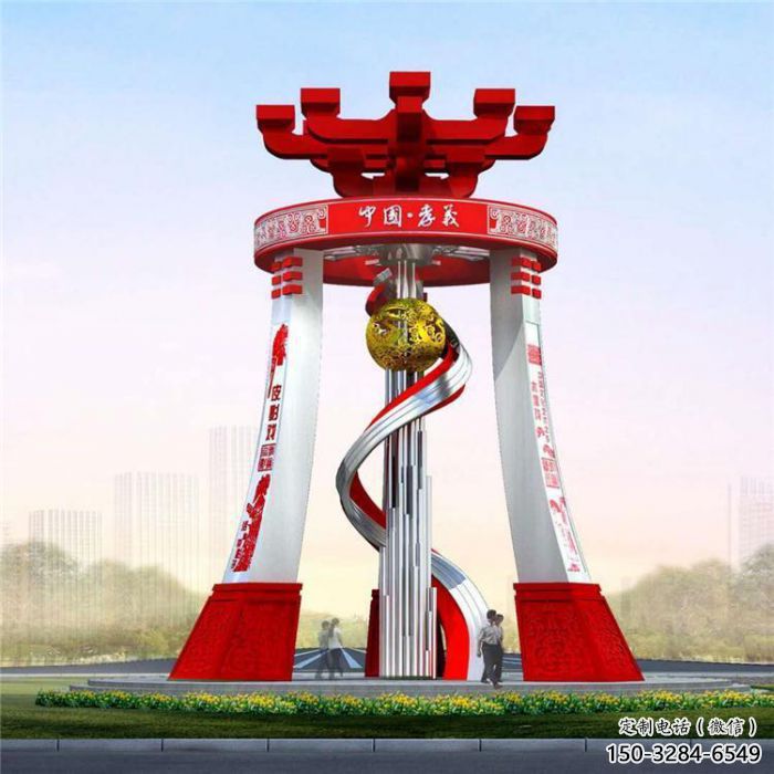 渝中城市精神堡垒雕塑,地标文明建筑不锈钢雕塑 渝中城市精神堡垒雕塑,地标文明建筑不锈钢雕塑