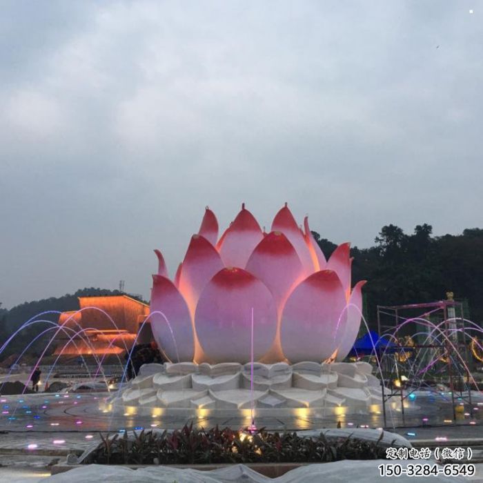 黔江莲花雕塑厂家，景区雕塑，水景莲花喷泉雕塑精选