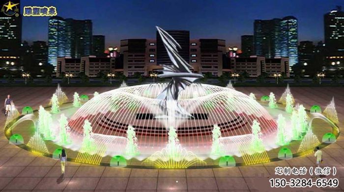 长寿水景摇摆喷泉雕塑，循环喷水模式喷泉雕塑加工