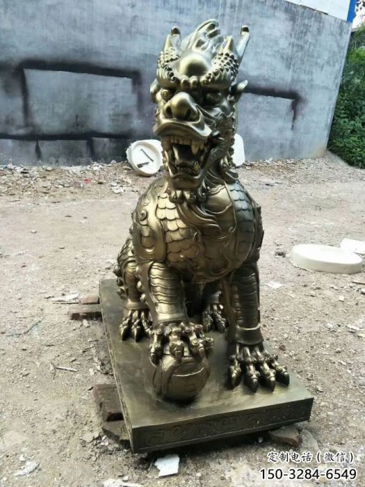 合川校园麒麟雕塑，拉丝海洋雕塑，卡通主题