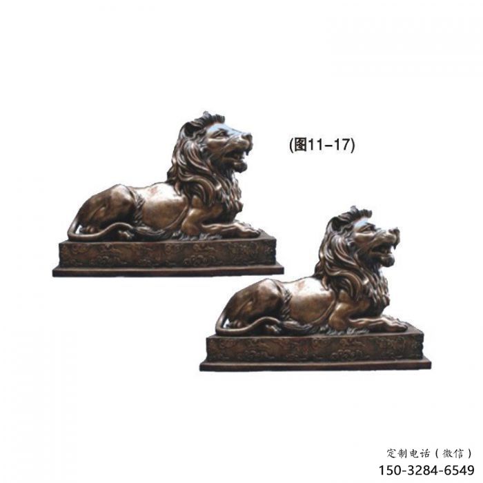 黔江公园狮子雕塑供求，景观雕塑，铸铜趴狮雕塑优选