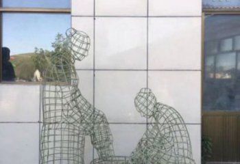西湖镂空孝道雕塑通用，街景小品，铁艺洗脚雕塑制造