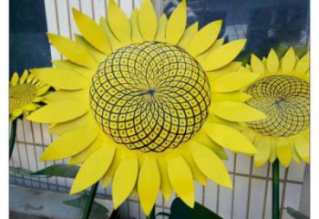 嘉兴抽象花篮雕塑展品，小区雕塑，葵花花篮雕塑工程制作精选