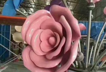 合川牡丹花雕塑工厂优选，城市装饰，牡丹花花朵雕塑供给