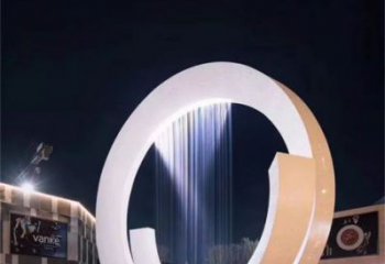 涪陵圆环喷泉雕塑，水景艺术原理，水景圆环雕塑厂家