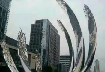 万州地面喷泉雕塑小品，圆环结构概念，旱地水景喷泉体系