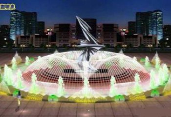 长寿水景摇摆喷泉雕塑，循环喷水模式喷泉雕塑加工