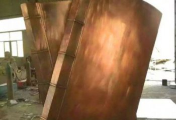 沙坪坝铸铜书籍供应，街景小品，铜书籍雕塑厂家优价