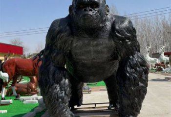 户外大型猩猩雕塑加工厂效果图